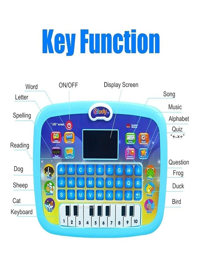PULSBERY Tablet /Laptop ABC and 123 Learning for Kids with Words,Sounds & Music,for 3+ Year Old's Girls and Boys (Multicolor) - Image 3